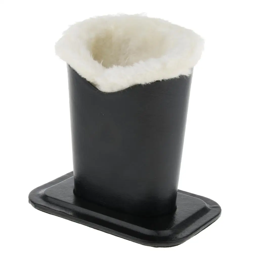 Eyeglass Holder Plush Lined PU Leather Case Desktop Pen Holder Organizer for Home Office Storage