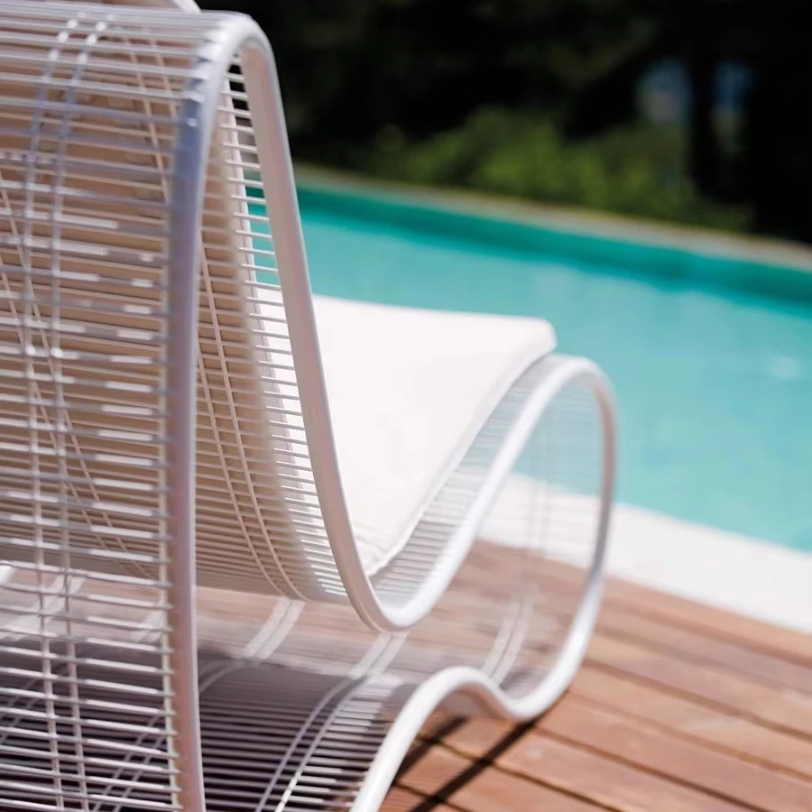 

Outdoor Lounge Bed Waterproof Sun-proof Suitable for Beach Swimming Pool Garden Balcony Outdoor Furniture