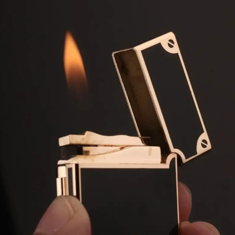 2026 NEW Derui Series High-end Gas Lighter Metal Side-sliding Grinding Wheel Men's Lighter Gift Very Cool Lighter Gadget