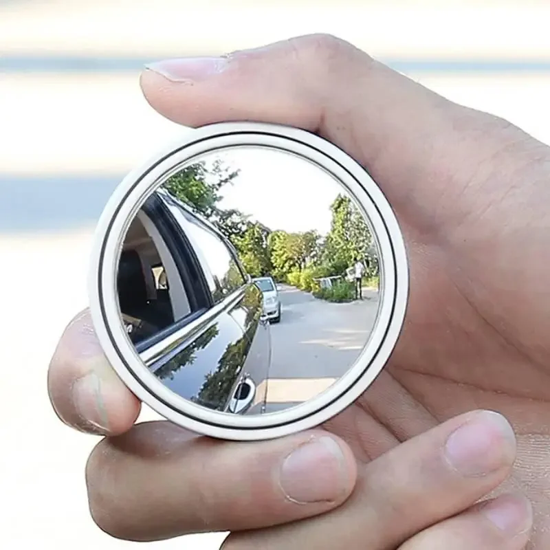 2Pcs 360 Degree Adjustable Blind Spot Mirror Car Auxiliary Rearview Convex Mirror Round Frame Wide Angle Mirrors for Car Reverse