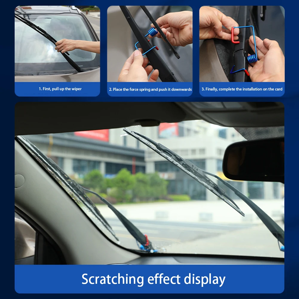 Universal Car Wiper Boosters,Automotive Windshield Wiper Arm Spring Boosting Device,Practical Window Wiper Repair Accessories