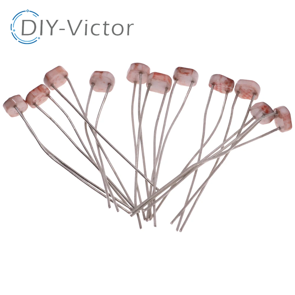 Light Dependent Resistor LDR 5MM Photoresistor 20PCS 5528 5506 5537 5539 5516 Photoconductive resistance Kit