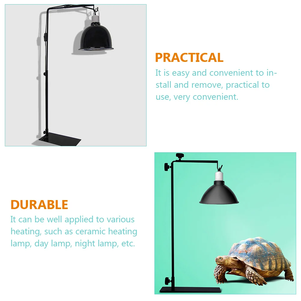 

Plant Lamp Stand Reptile Heat Fixture Portable Light for Reptiles Terrarium Metal Aquarium Adjustable