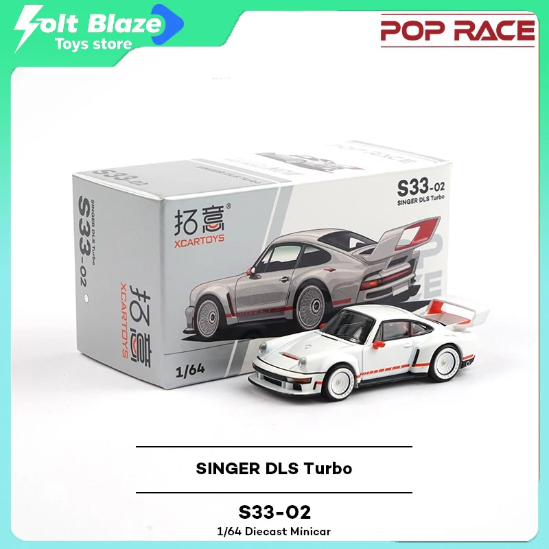 

POPRACE 1/64 литая под давлением Porsche Суперкар модель автомобиля моделирование Коллекционное украшение SINGER DLS Turbo гоночные автомобили модель игрушка для мальчика в подарок