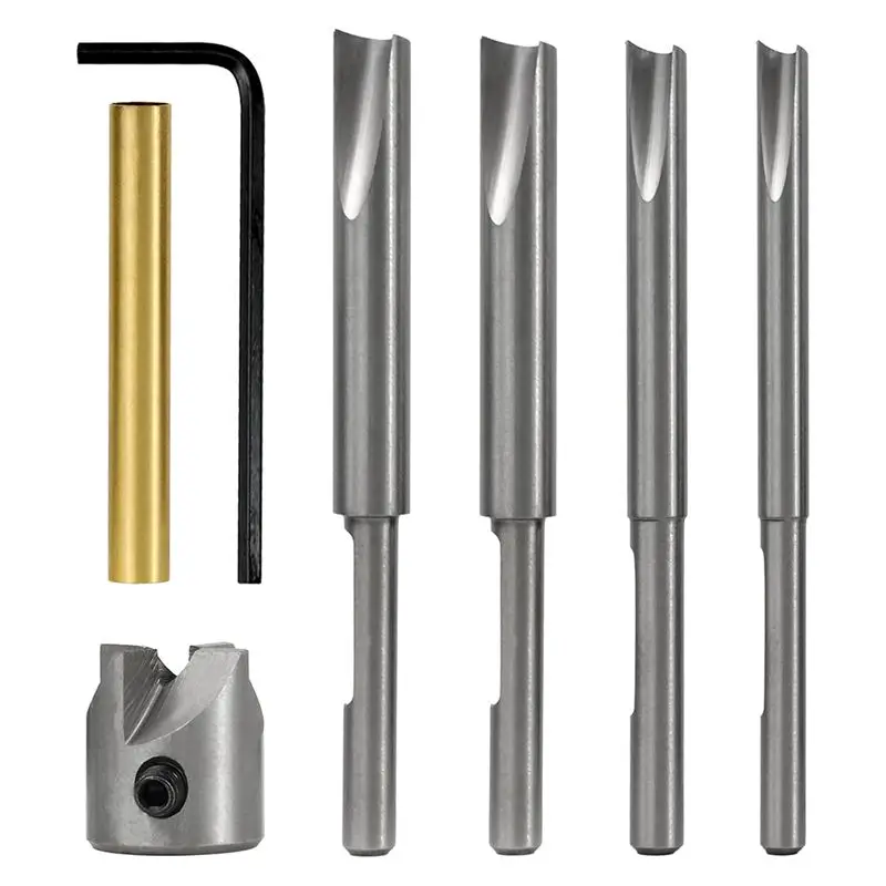 

A98E-7Pcs Pen Blanks For Woodturning With Pilot Cutter Shafts, 7Mm, 8Mm, 3/8 Inch, 10Mm Mill Trimmer Set