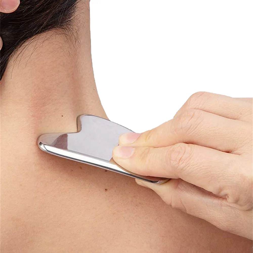 Stainless Steel Facial Gua Sha Massager Face Care Lifting Tool Body Neck Back Massage Skin Scraping Beauty Lymph Detox Scraper