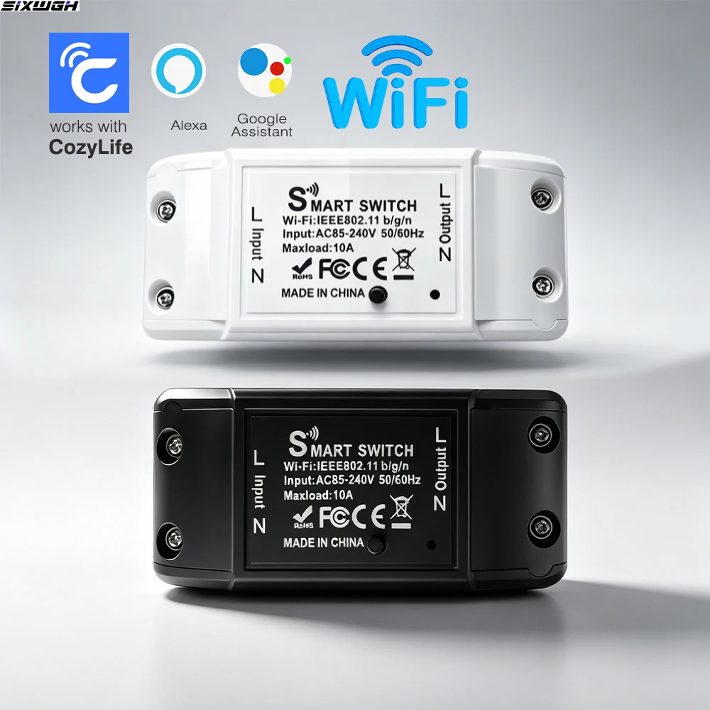 WiFi Smart Switch Timer Switch Circuit Breaker Support CozyLife APP Control Works with Alexa Google Home Voice Control