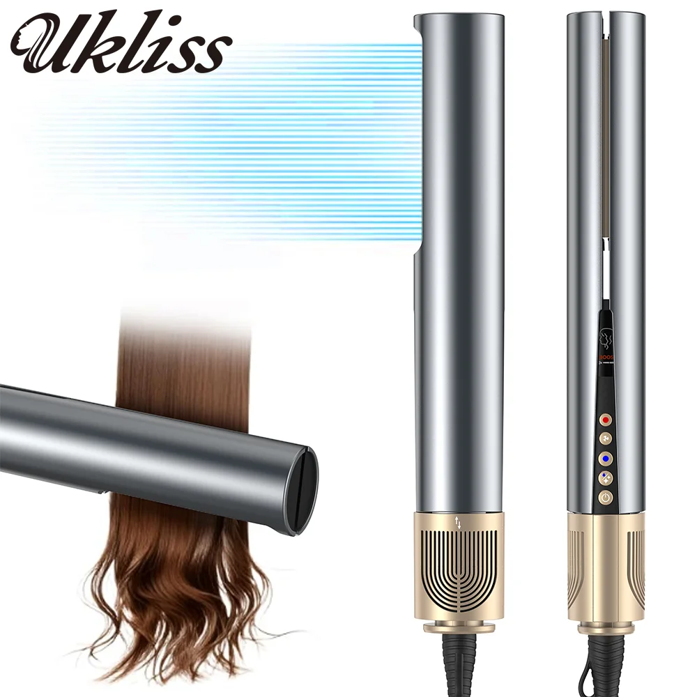 UKLISS Hot Air Straightener 1300W Ion Air Straightener with Hot Air and Cold Air, No Heat Damage, for Wet and Dry Hair