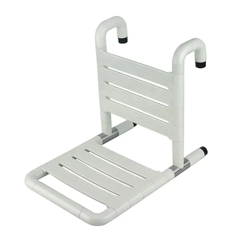 

Wholesale Nursing Home Wall Mounted Folding Toliet Grab Bar Bathroom Safety Stool Chair for Disabled