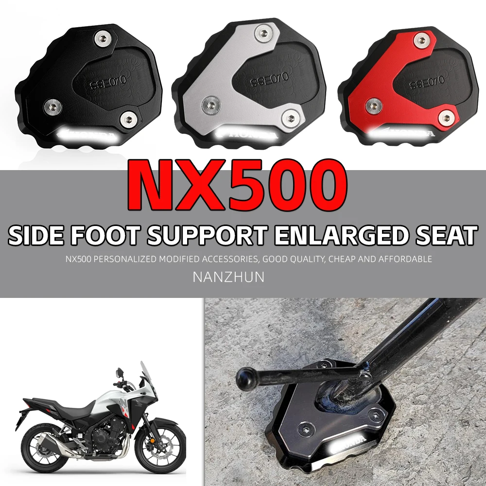 

FOR HONDA NX500 NX 500 2024 Motorcycle Side Stand Enlarger Sled Sidestand Kickstand Foot Pads Honda Nx500 Accessories