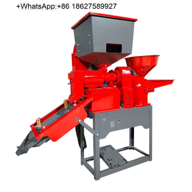 Multifunctional Grain Processing Equipment, Rice Huller Corn Grinder with Stone Separation