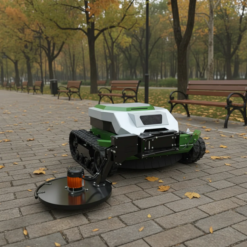 

Durable Remote Control Crawler Mower Tracked Lawn Maintenance Equipment for Orchard Yard