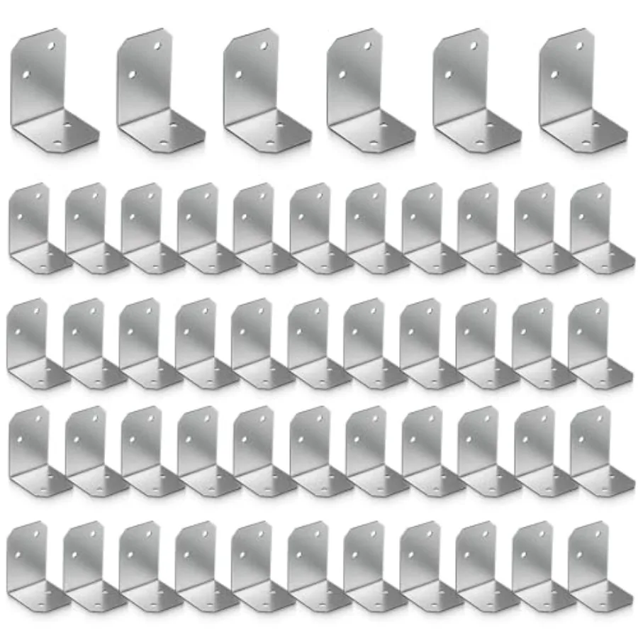 Heavy Duty Galvanized Angle Brackets 50 Pack