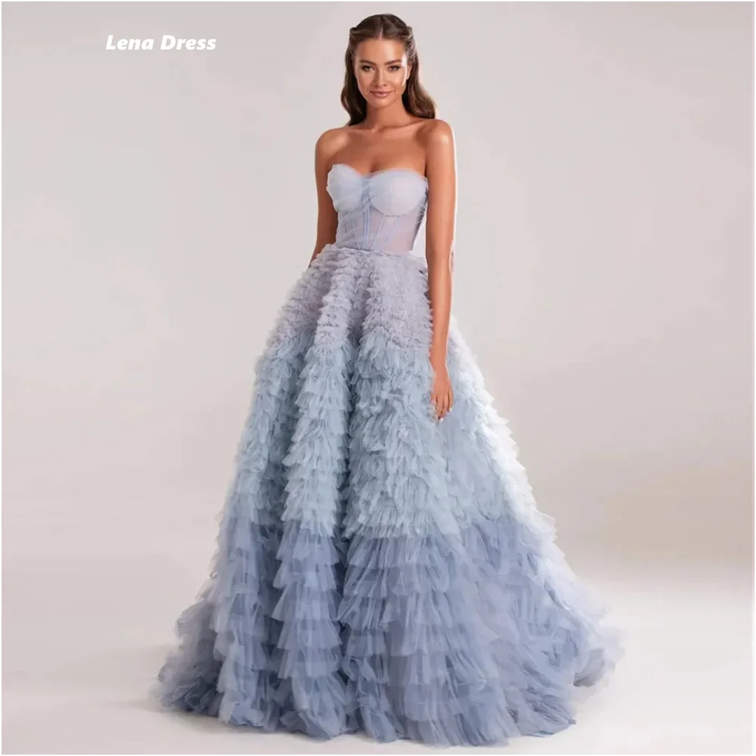 

Lena Gradient Color Party Dress for Wedding Dresses D/party Customization Women's Evening Dress Luxury Elegant Multi-layer Prom