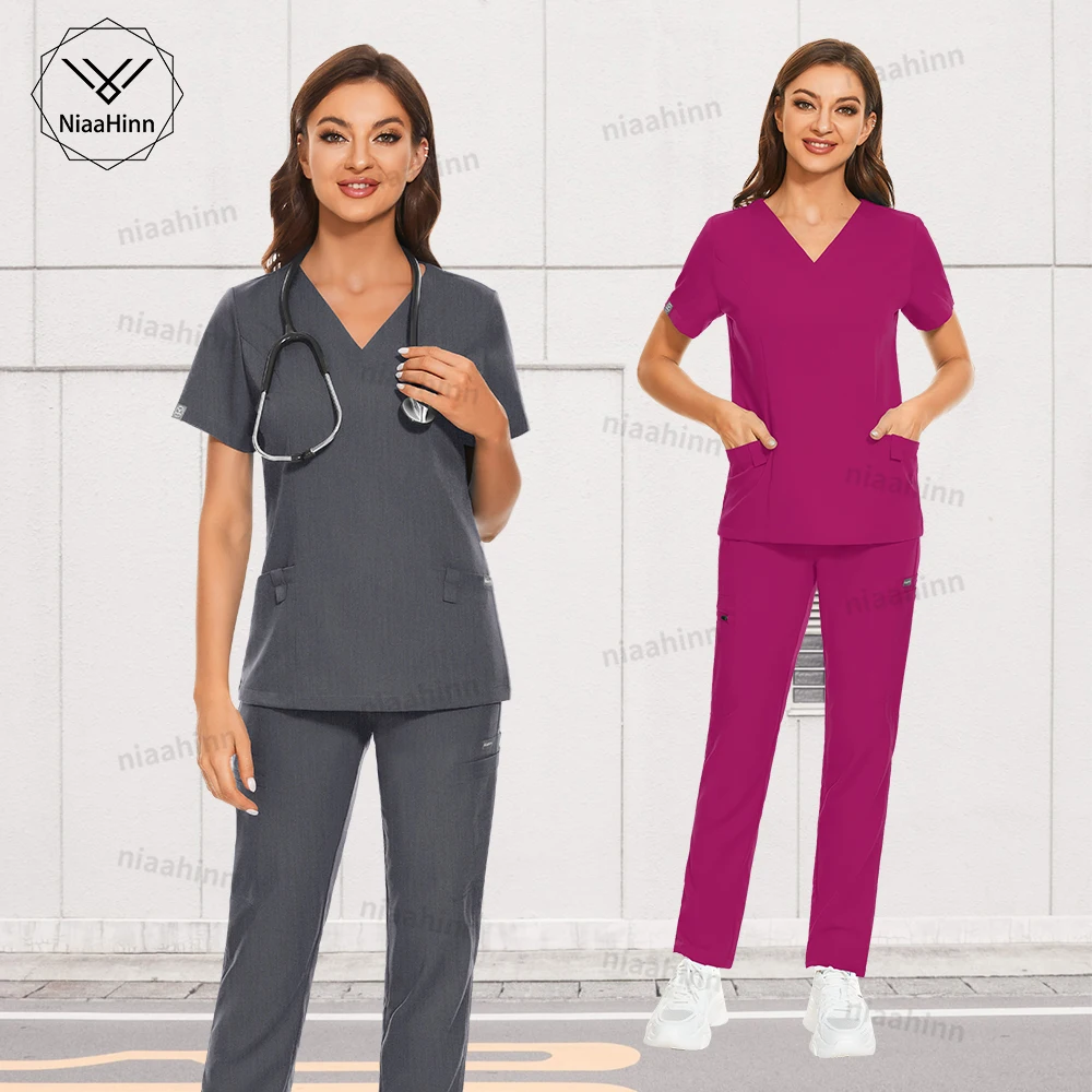 

High-quality Medical Scrubs Soft Nursing Accessories Medical Surgeon Clothing Women Lab Coat Pediatric Health WorkWear Wholesale