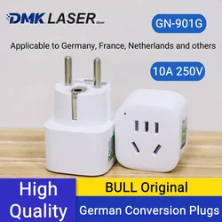 BULL Original GN-901G German Standard Converter Plug Eurocontinental Socket Converter for UE Europe German Standard to Standard