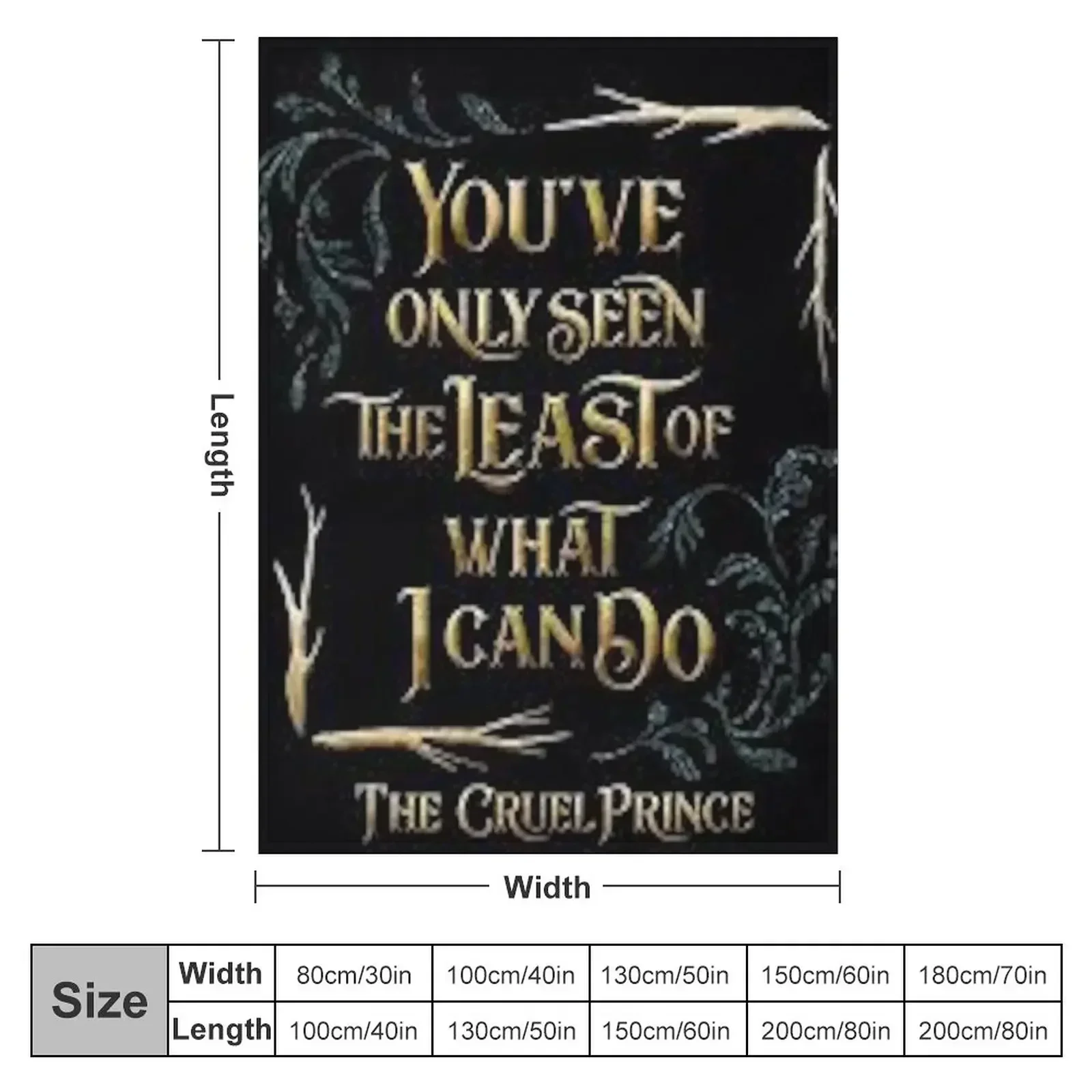 The Cruel Prince Quotes Throw Blanket Flannels Nap Luxury Brand Tourist Blankets