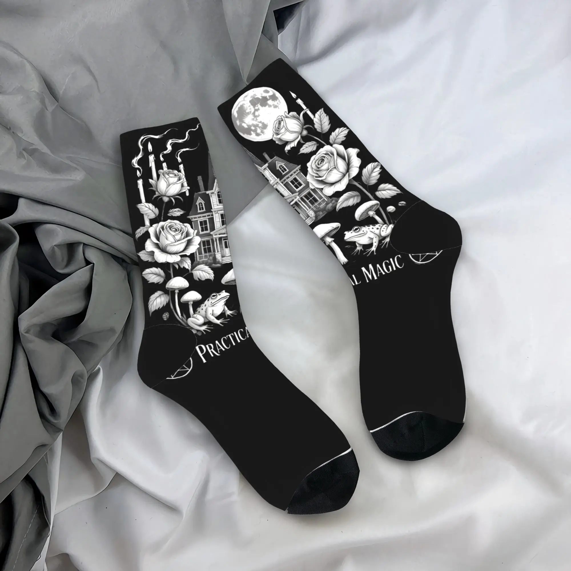 Practical Magics Socks Winter  Stockings Gothic Women Men Breathable Socks Pattern Outdoor Sports Anti Skid Socks