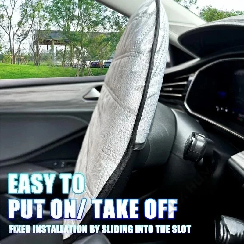 Capa Protetora Universal para Volante de Carro 42CM com Bloqueio UV e Proteção Solar Contra o Envelhecimento