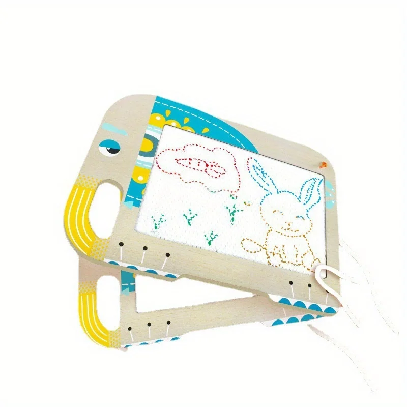 パズルや早期教育用の木製磁気両面描画ボード、楽しい書き込み落書きボード、ティーンエイジャー向けの消去可能なおもちゃ