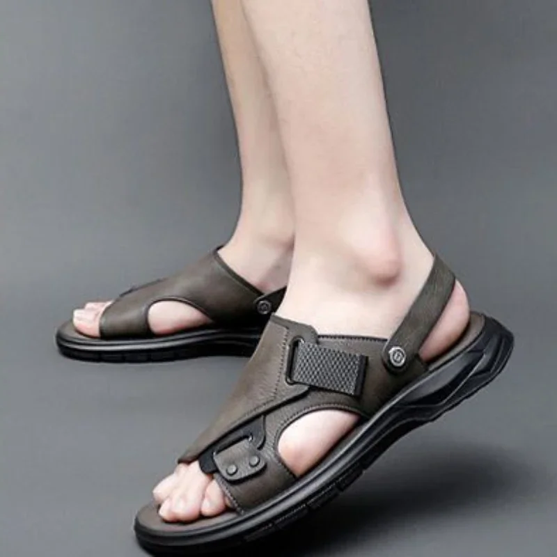 Daily Use Men's Sandal Indoor Male Shoe New Design 2024 Open Slippers Toe Luxury H Stylish Arrival Summer Low Price Non-slip Buy