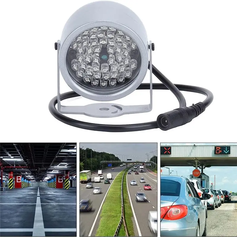 Compatible IR Illuminators, Night Vision Infrared Light 48 LED Night Vision Waterproof Lamp IR Infrared Light for Indoor