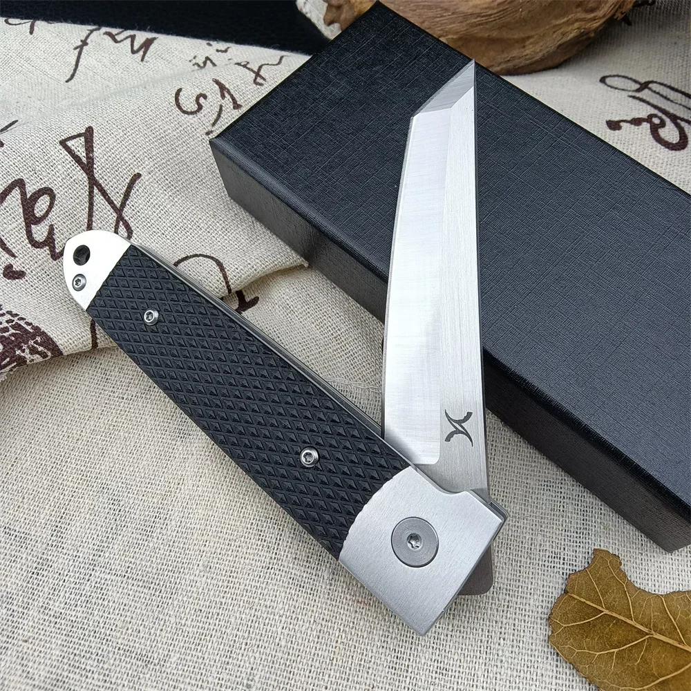 

NEW HUAAO 26T Folding Knife Tanto Flipper 8Cr13Mov Blade Nylon Fiber Handle Survival Camping Pocket Knives Sharp Multi EDC Tool