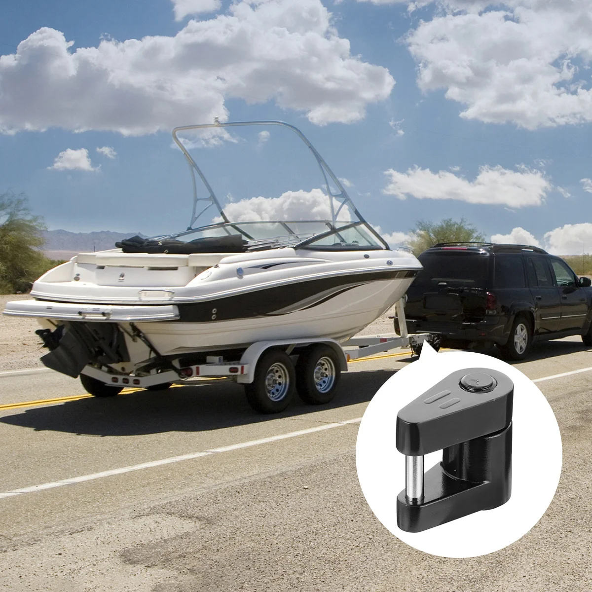 

1/4 Inch Zinc Alloy Tongue Hitch Latch Anti-Theft Security For Boat Trailer Zinc Coupler Lock Trailer Coupler Lock