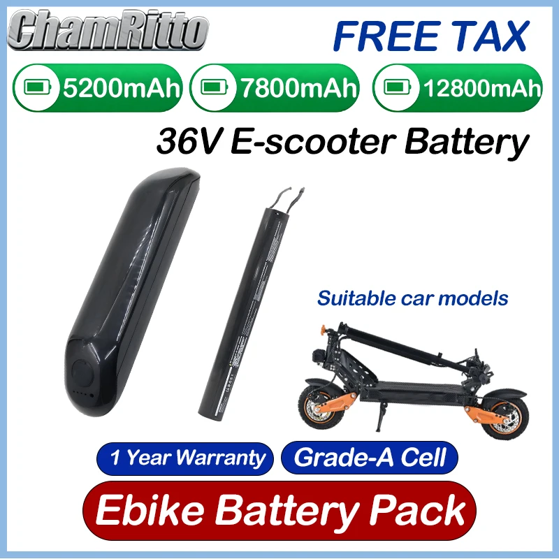 

Литиевая батарея 36В 5200мАч 7800мАч 12800мАч для электровелосипедов Segway Ninebot ES1 ES2 ES3 ES4 E22 E25 и электросамокатов, внешний аккумулятор
