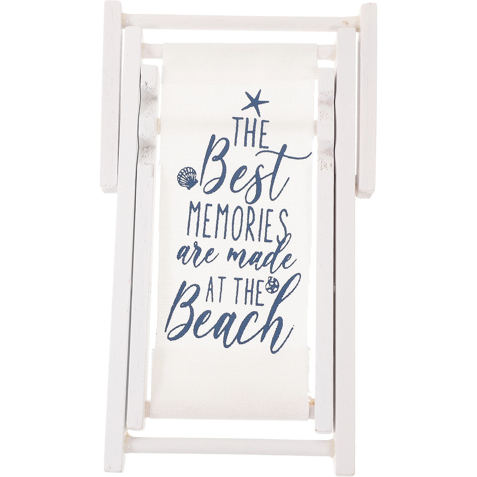 

Miniature Beach Chair Decor Handmade Wooden Tabletop Ornament Mediterranean Style Home Office Living Room Bedroom Study