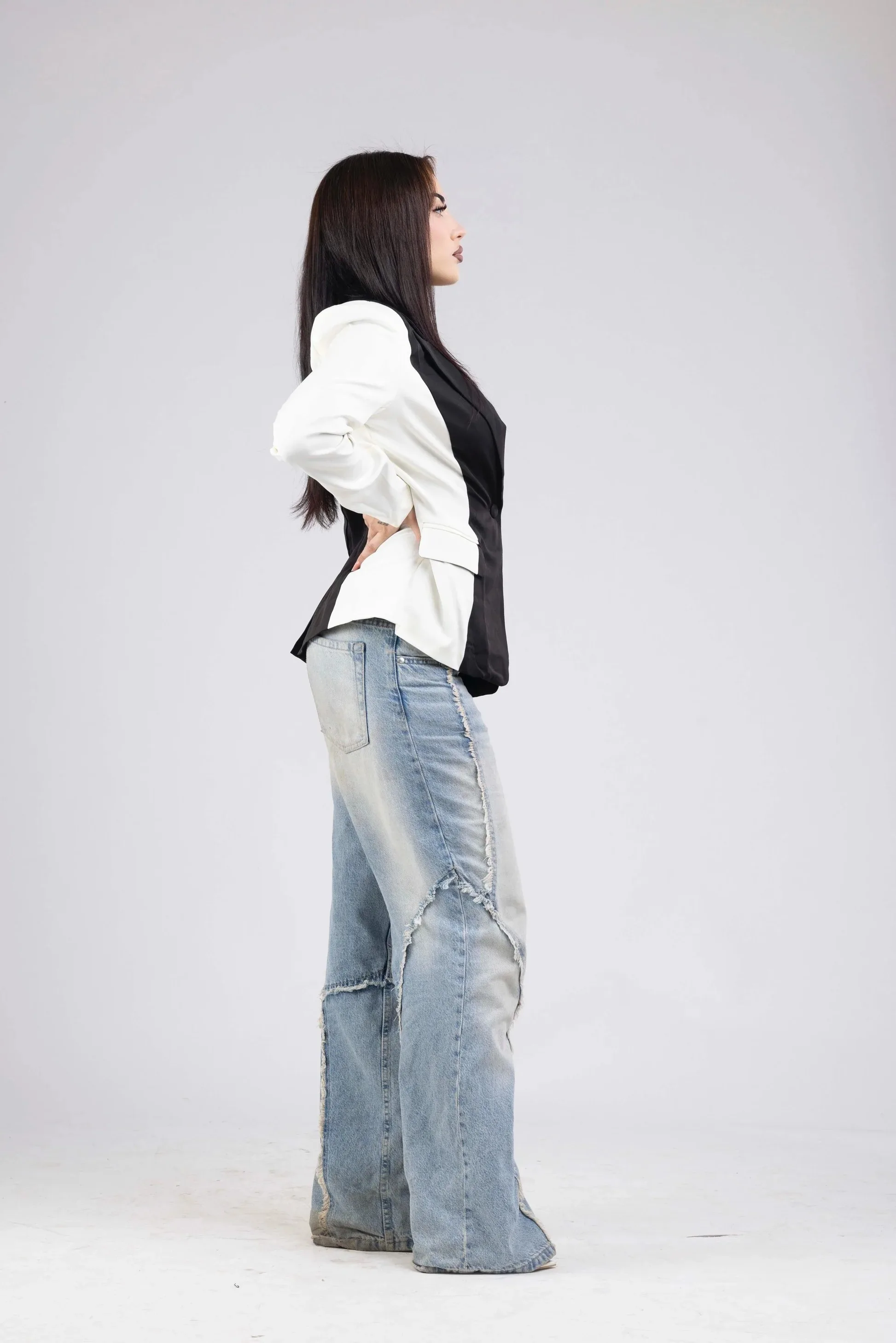 Elegant Women's Evening Dresses Suit Gown Notched Lapel Single-Breasted Jacket Jeans Pants Female Satin 2 Pieces Suit Customized