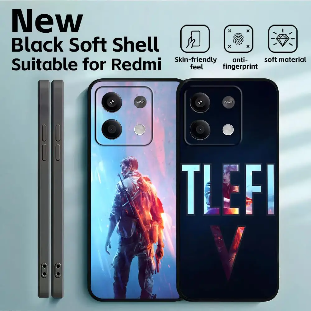 Чехол для телефона Classic Game B-Battlefield V для Redmi Note 14 13 12 11 Pro Plus S 5G 14C A3, мягкий черный чехол для телефона