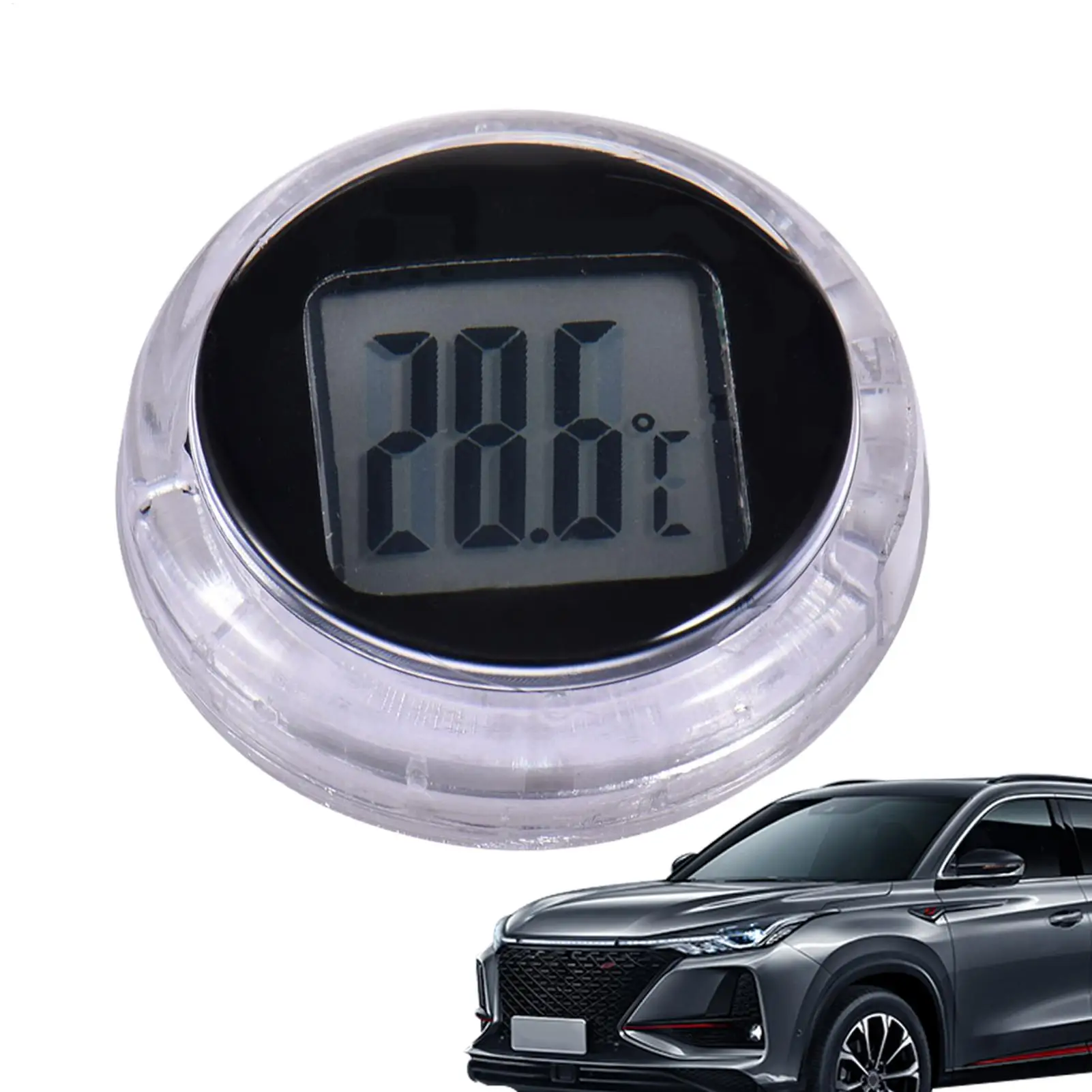 Waterproof Digital Car Temperature Gauge Adhesive Pocket Thermometer for Car Motorcycle Outdoor Dashboard Temperature Meter