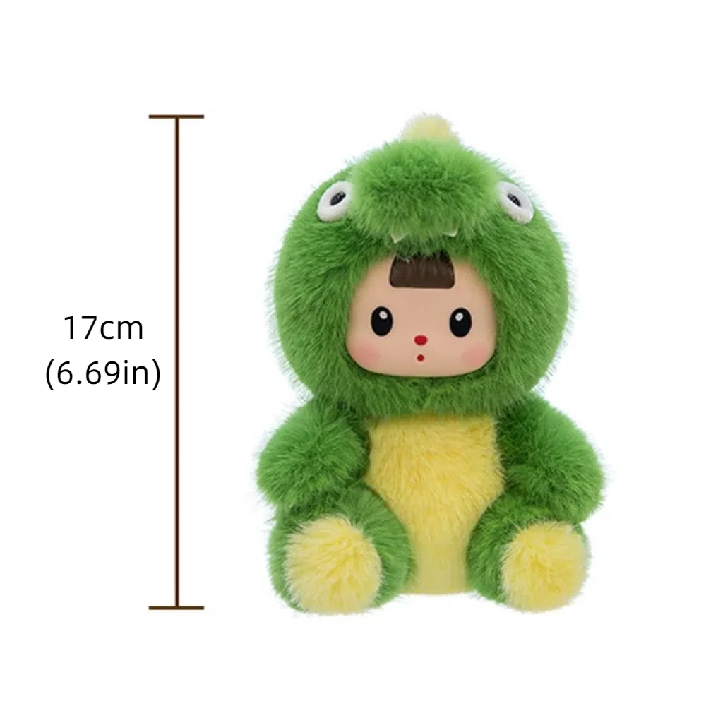 Pequeño dinosaurio, conejo de tomate, juguete de peluche, lindo y suave muñeco de peluche de mapache, 17cm, Animal de dibujos animados, gato fresa