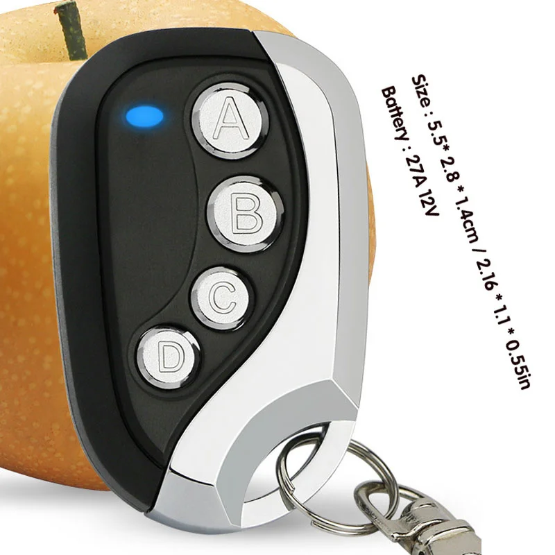 433MHz Smart Copy Duplicator Remote Control RF Wireless 4 Button Electric Garage Door Gate Remote  Transmitter