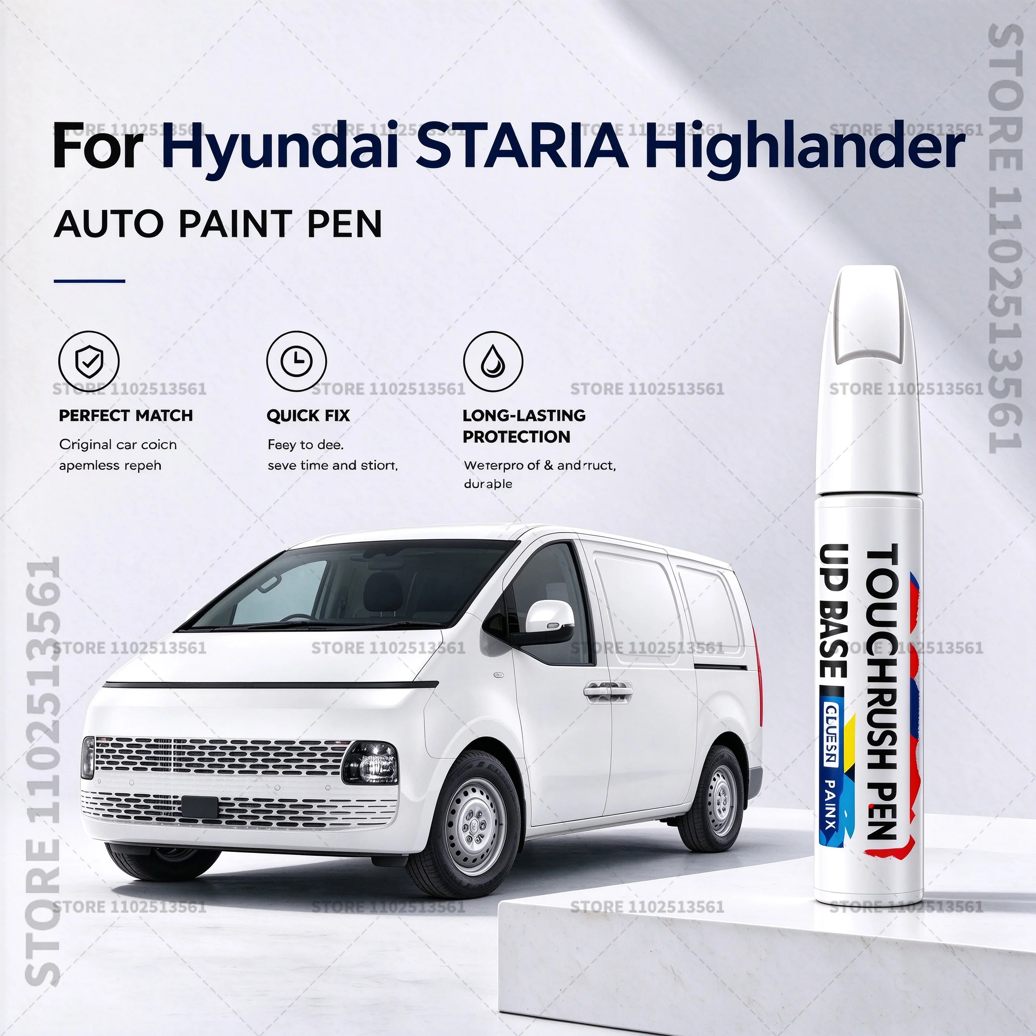 For Hyundai STARIA Highlander Car Scratch Remover Paint Pen Touch Up Marker for Auto Body Repair Door Bumper Fender Accessories