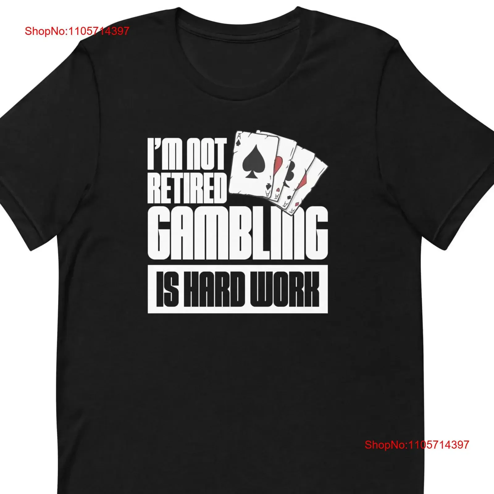 Gambling T Shirt Casino Poker Player Las Vegas Gambler Funny T1726 vintage Washed streetwear Versatile fashion Comfortable