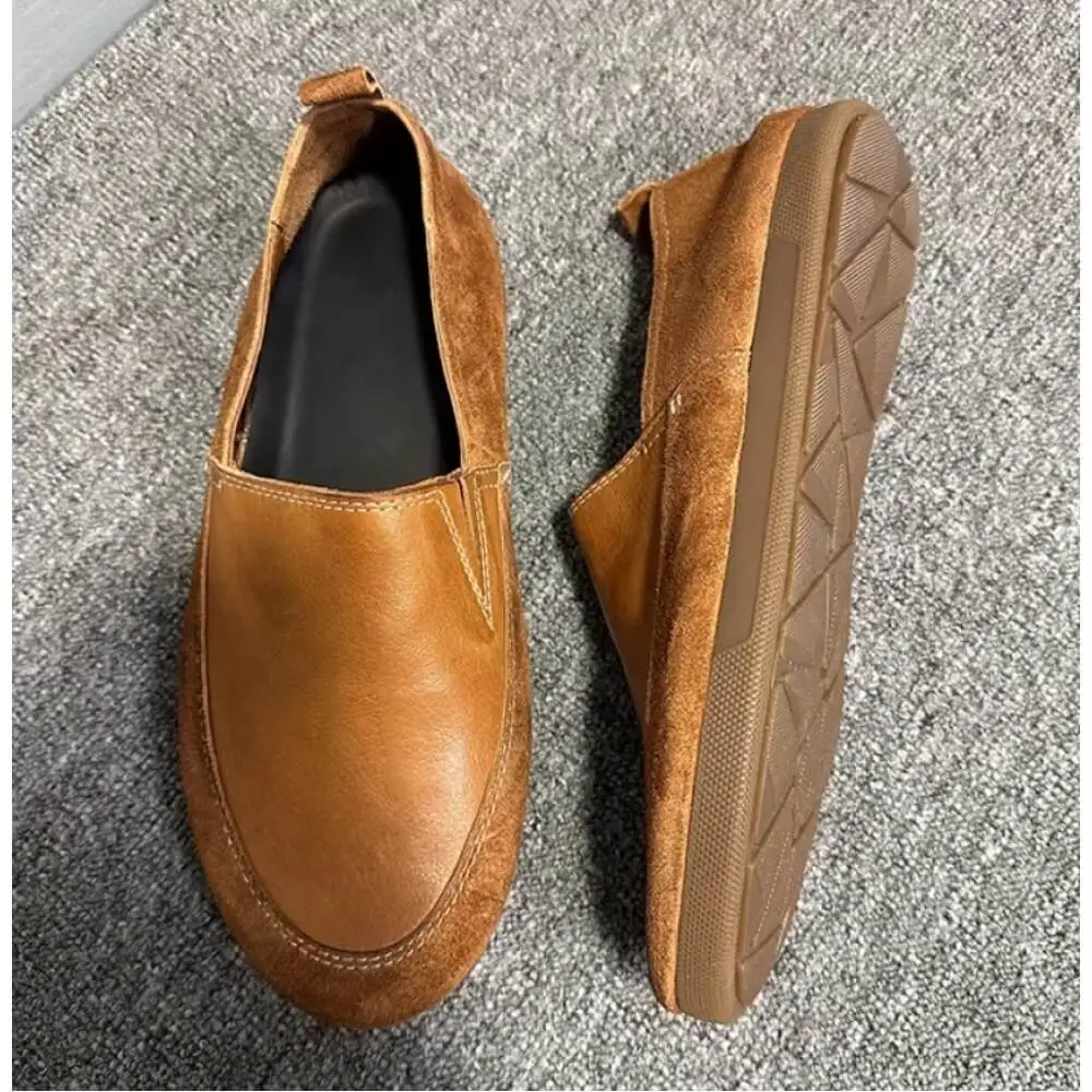 Handcrafted Brown Leather Suede Loafer – Premium Comfort, Classic Style for Gentlemen