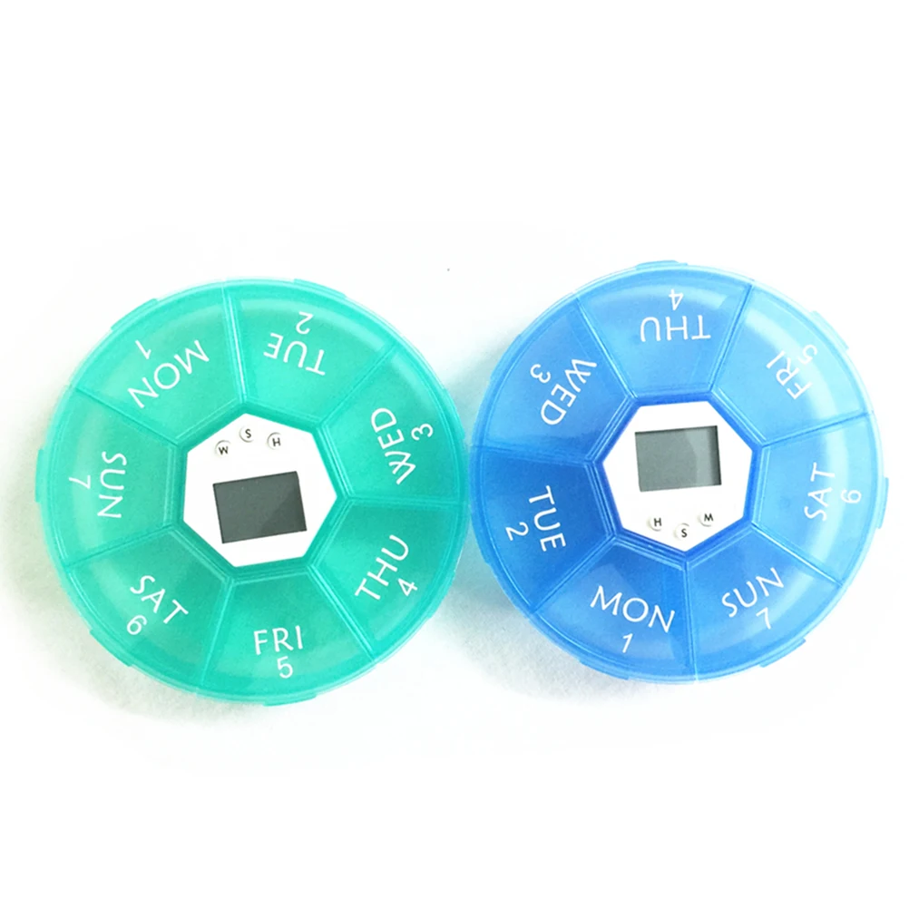 

7 Compartments Smart Pill Box Timer Alarm Reminder Digital Electronic Medicine Case Storage ganizer Portable Health for Home