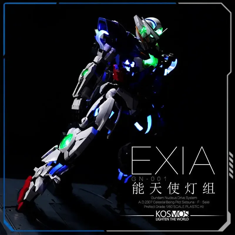 

Kosmos Genuine PG 1/60 GN-001 EXIA Colorful Lamp Group Original Diy Mobile Suit Assembly Model Kit Action Toy Figure Gift
