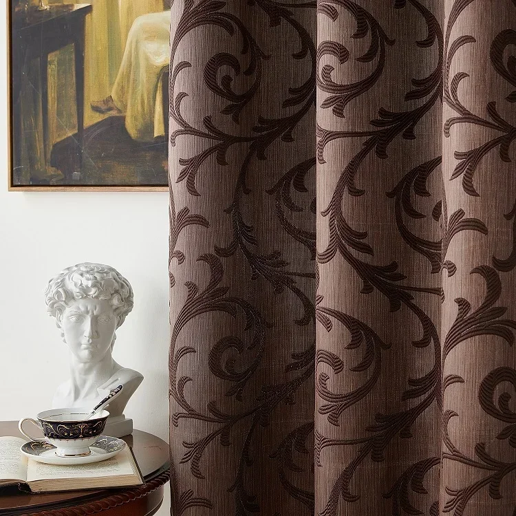 NAPEARL European Style Jacquard Curtain Ready Made Curtain for Living Room Bedroom Decor 1PC