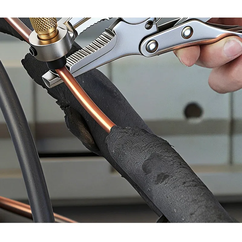 CT-308 Refrigerant Charging Plier Manual Hydraulic Copper Tube Clamping Tool Fit For Air Conditioner Refrigerator Repair