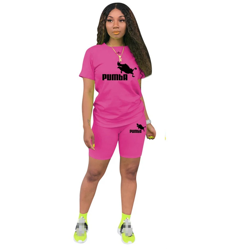 2026 Neue Hochwertige Freizeitkleidung für Damen Sommer Zweiteiler Damen Trainingsanzug T-Shirts O-Ausschnitt Shorts Tägliche Kurzarm-Kombination Topseller – Detail 7