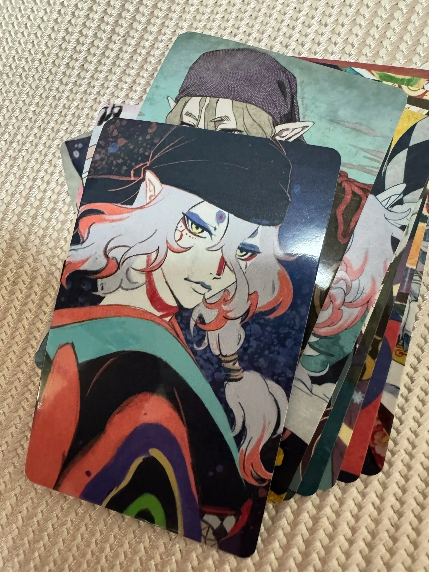 모노노케 카드, 9cm x 5cm, 세트당 8 개