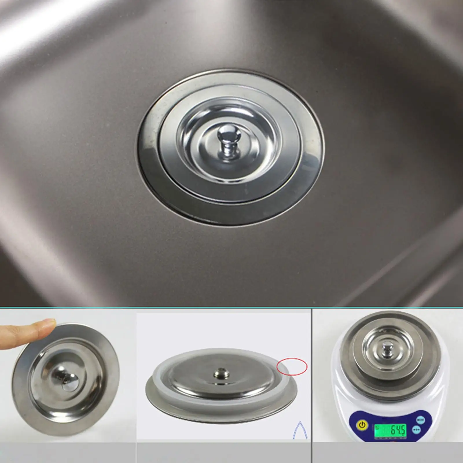 Stainless Steel Sink Accessory Corrosion Resistant for Kitchen Restaurant