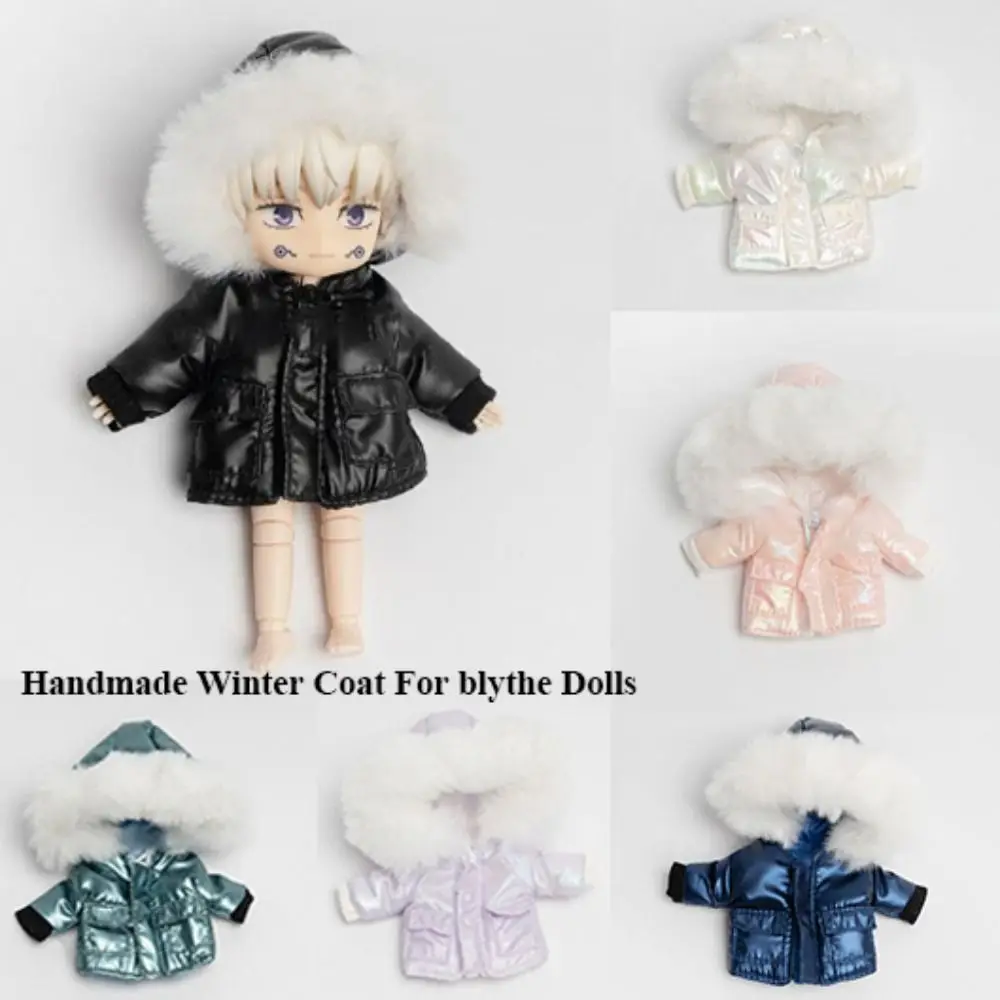 Fashion Winter Coat Outfits Short Style DIY Accessories Thick Down Jackets Handmade for blythe Dolls For ob24 ob22 Dolls/