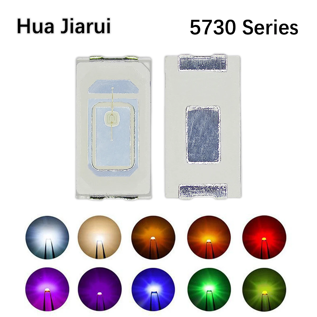 

5730 Dual-Wattage (0.2W) High-Brightness SMD LED Chips - Multi-Color Full Spectrum Emitters for General/Decorative Lighting