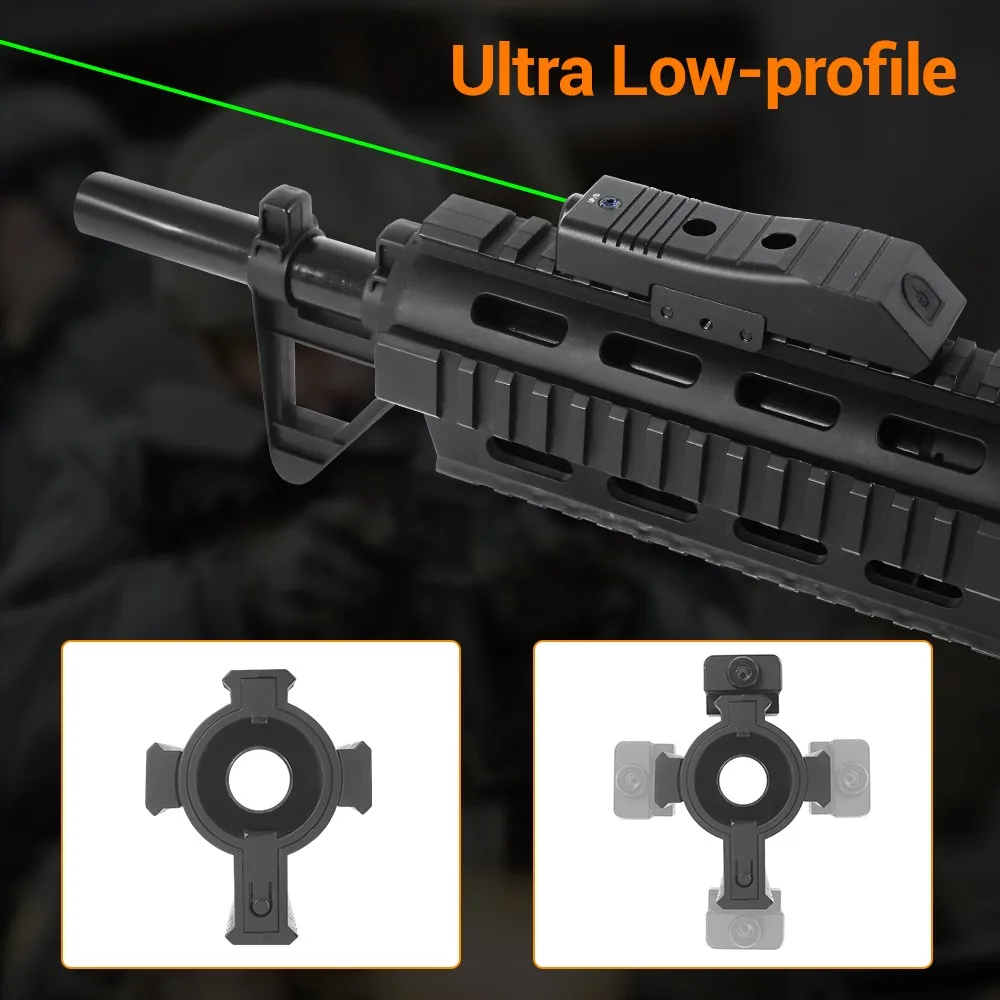 Green Laser Sight Compatible with M-Lok Picatinny Rail Ultra-low Profile Tactical Rifle Laser Sight for Hunting Airsoft Shooting