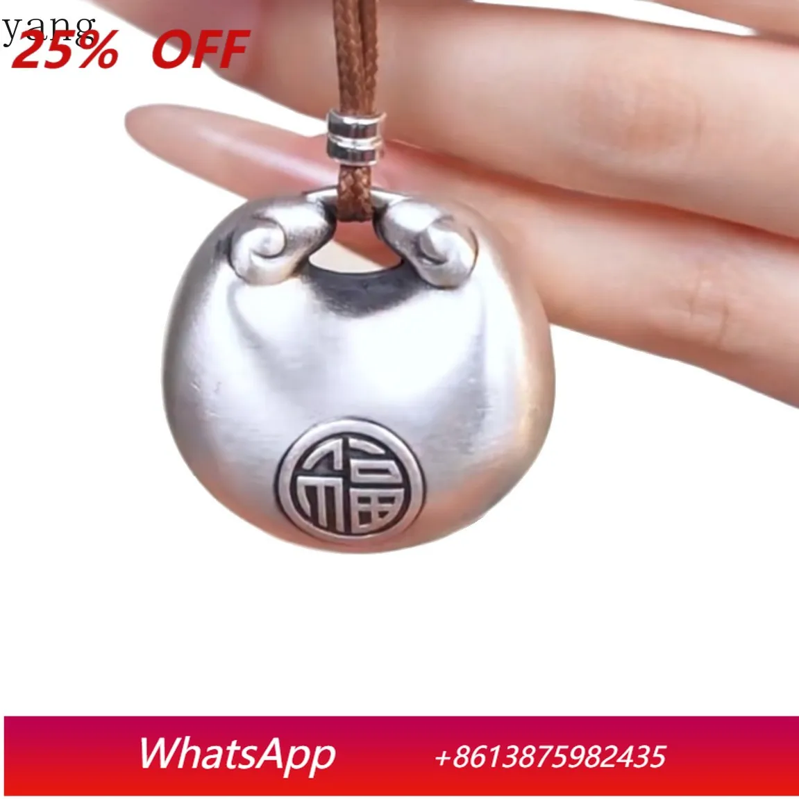 

CX New Chinese Style Ancient Frosted Ping An Fu Long Sweater Chain