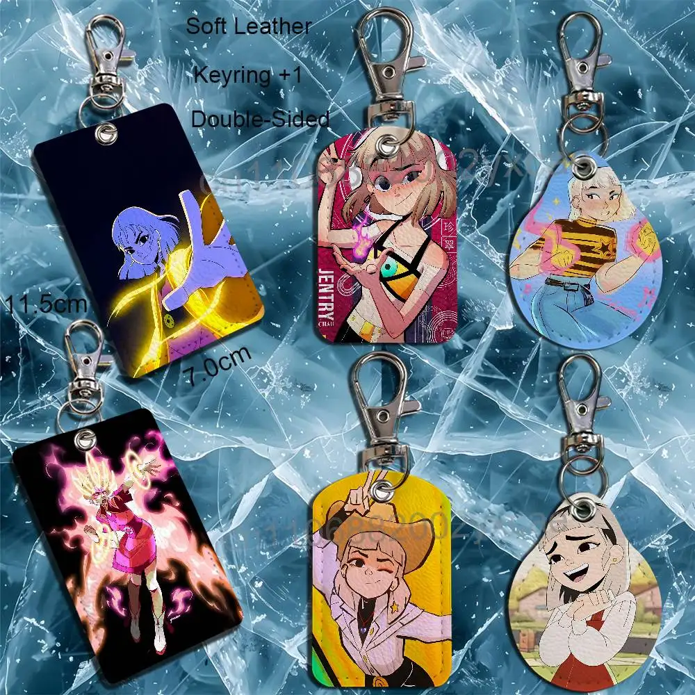 Jiangshi Underworld Jentry Chau Cartoon Movie Singer Game Anime Leather Card Holder Can Store Access Control ID Card Subway case